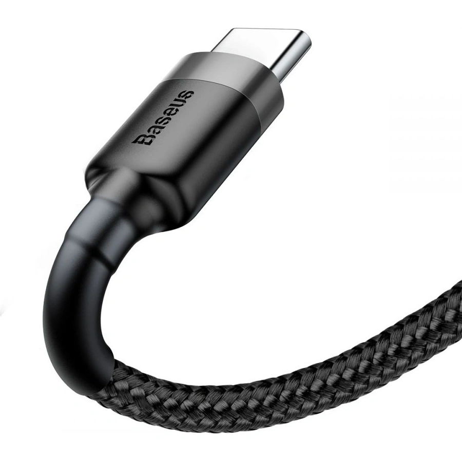 Baseus Cafule Braided USB 2.0 Cable USB-C male - USB-A male Μαύρο 2m (CATKLF-CG1) - Image 2