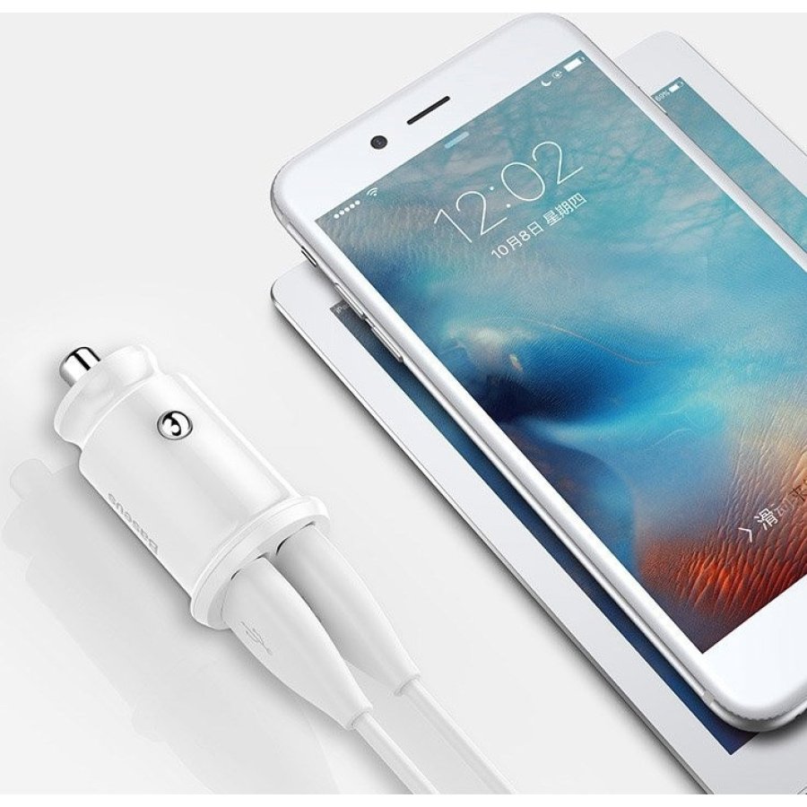 Baseus Φορτιστής Αυτοκινήτου Μαύρος Grain Συνολικής Έντασης 3.1A με Θύρες: 2xUSB - Image 8