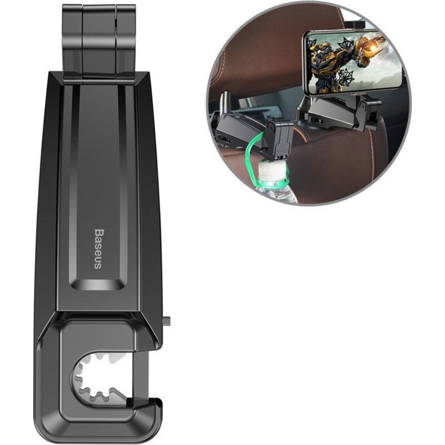 Baseus Βάση Κινητού και Tablet Αυτοκινήτου με Ρυθμιζόμενα Άγκιστρα SUHZ-A01 - Image 3