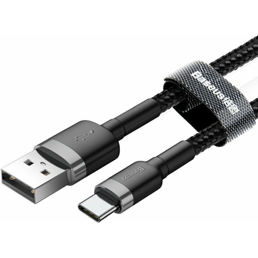 Baseus Cafule Braided USB 2.0 Cable USB-C male - USB-A male Μαύρο 2m (CATKLF-CG1) - Image 3
