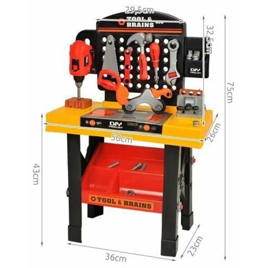 Παιδικός Πάγκος Εργαλείων Tool Brains για 3+ Ετών 75 εκ. - Image 3