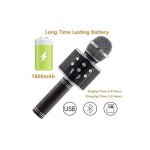 Ασύρματο Μικρόφωνο Karaoke SPM WS858 σε Μαύρο Χρώμα - Image 2