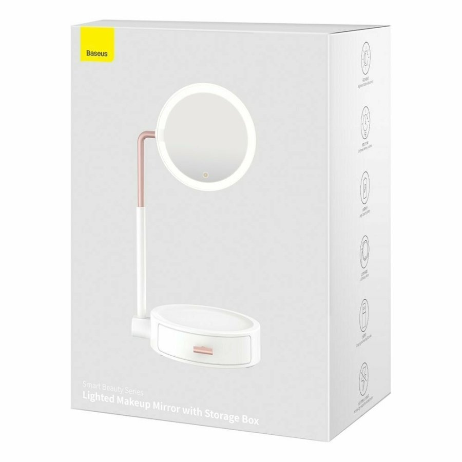 Baseus Καθρέπτης Μακιγιάζ Επιτραπέζιος με Φως Λευκός - Image 5