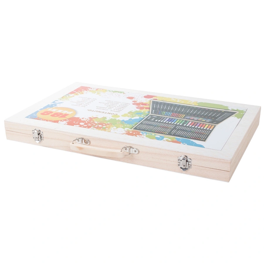 Σετ Ζωγραφικής 188 τμχ σε Βαλιτσάκι Ξύλινο - Image 3