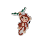 Αξεσουάρ για Διακόσμηση Παπουτσιών Crocs σχέδιο Μαιμού Καφέ