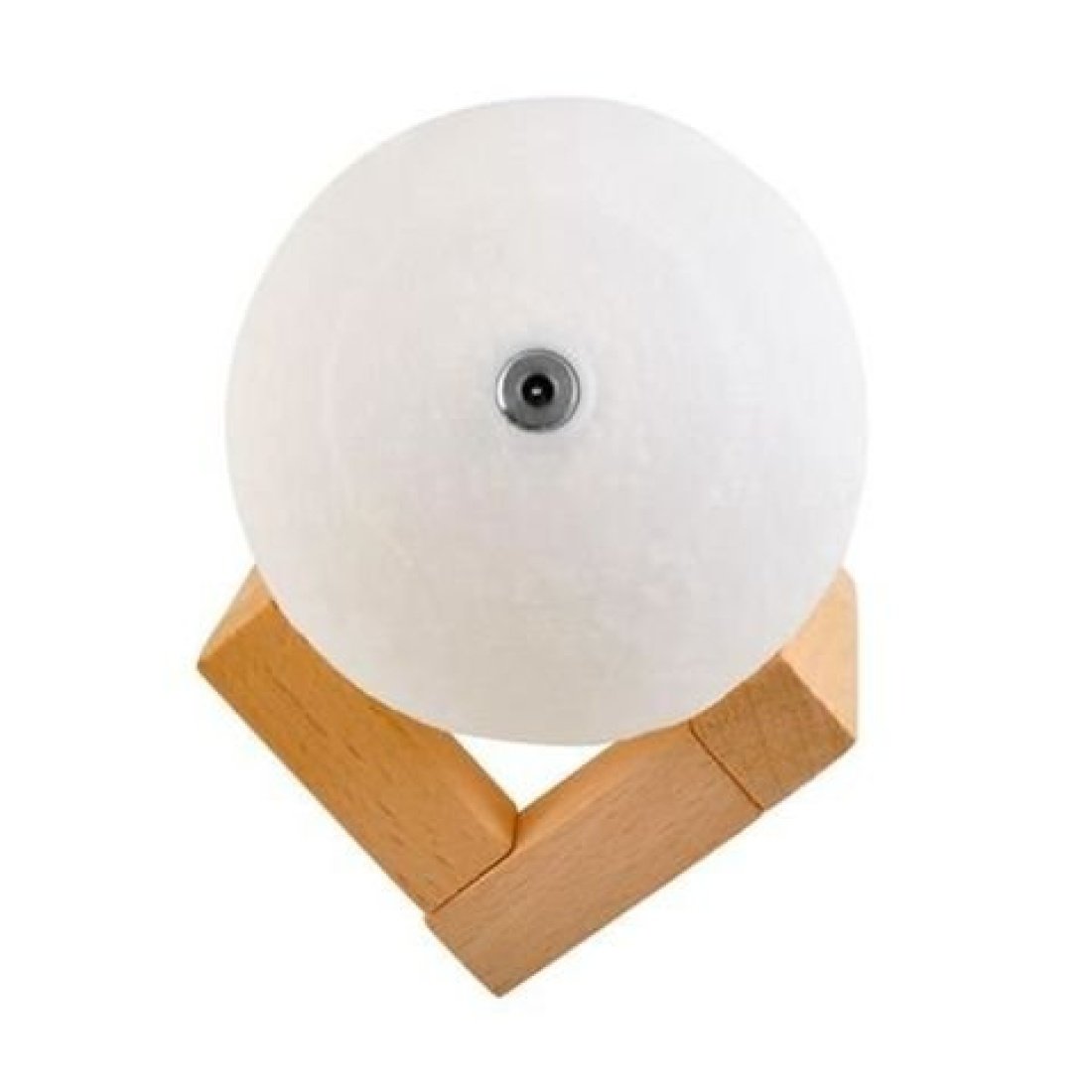 Διακοσμητικό Φωτιστικό Μοοn Light LED Ανάγλυφο & Αφής 3D 8cm σε Λευκό Χρώμα - Image 4