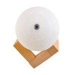 Διακοσμητικό Φωτιστικό Μοοn Light LED Ανάγλυφο & Αφής 3D 8cm σε Λευκό Χρώμα - Image 4