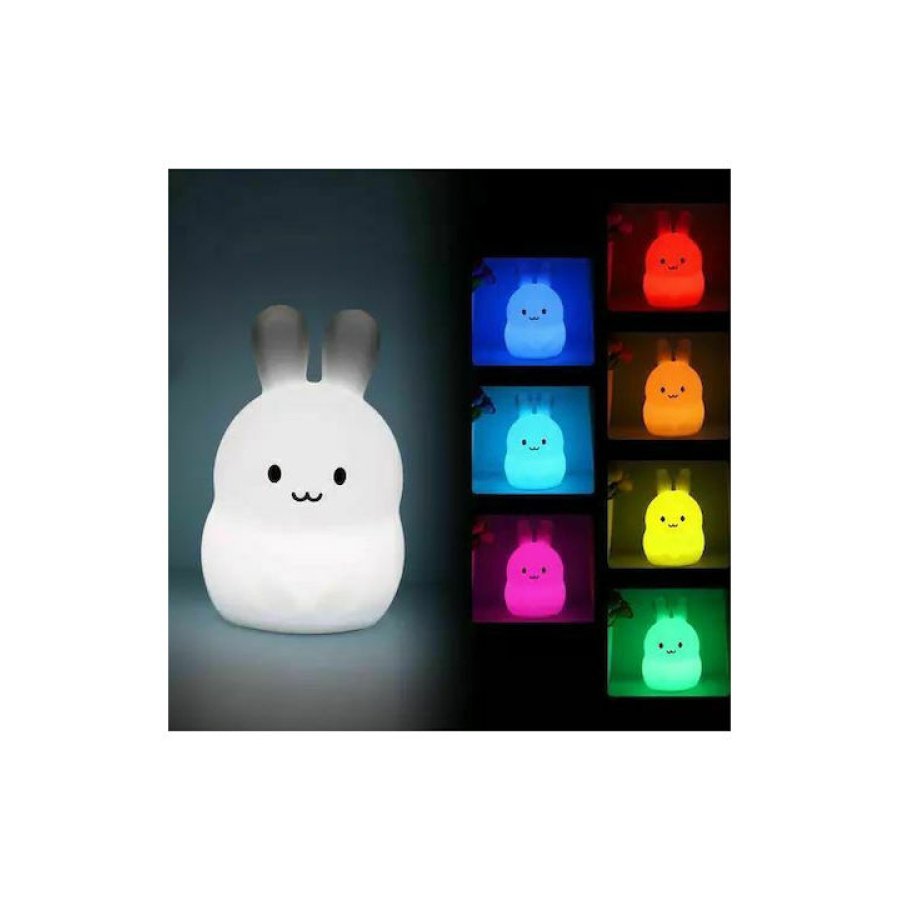 Φωτάκι Νυκτός Κουνελάκι RGB επαναφορτιζόμενο με κομπιούτερ - Image 4