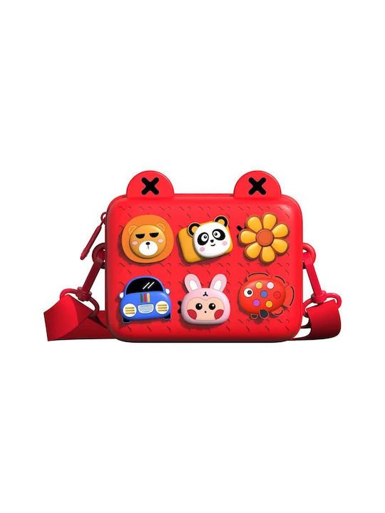 fixedratio_20221227142312_k10_paidiki_tsanta_omou_kokkini_18_2x7_2x14ek Παιδική Τσάντα Ώμου Κόκκινη 18.2x7.2x14εκ. - Image 1