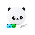 Φωτάκι Νυκτός Panda Επαναφορτιζόμενο Λευκό με χρώματα RGB Διαστασεις 12Χ10Χ11,5