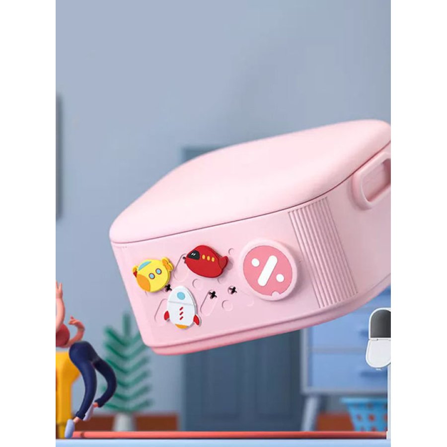 Παιδικό Κουτί Αποθήκευσης από Πλαστικό Ροζ 33.2x31.7x18.1cm - Image 2
