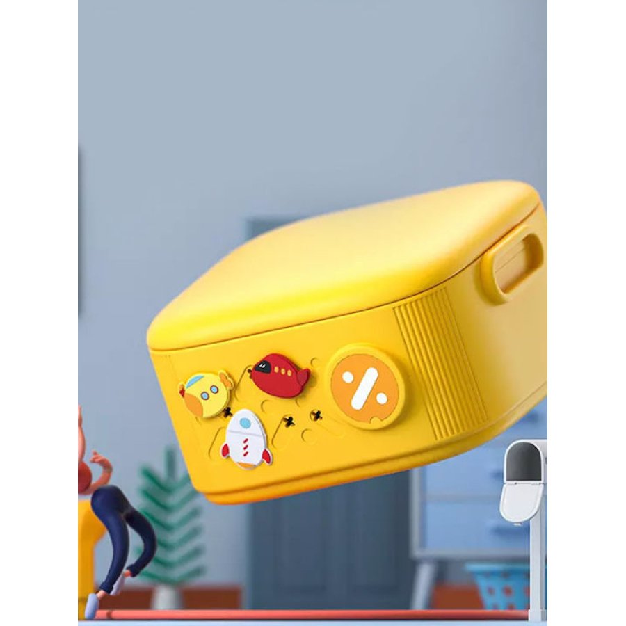 Παιδικό Κουτί Αποθήκευσης από Πλαστικό Κίτρινο 33.2x31.7x18.1cm - Image 3