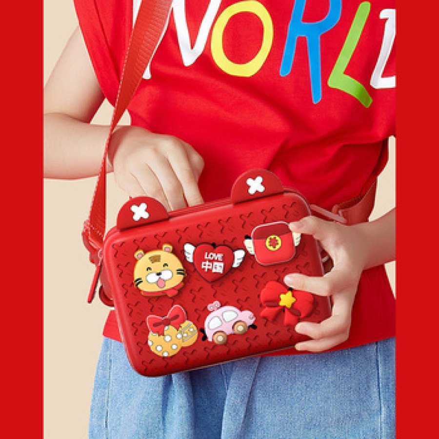 Παιδική Τσάντα Ώμου Κόκκινη 18.2x7.2x14εκ. - Image 4