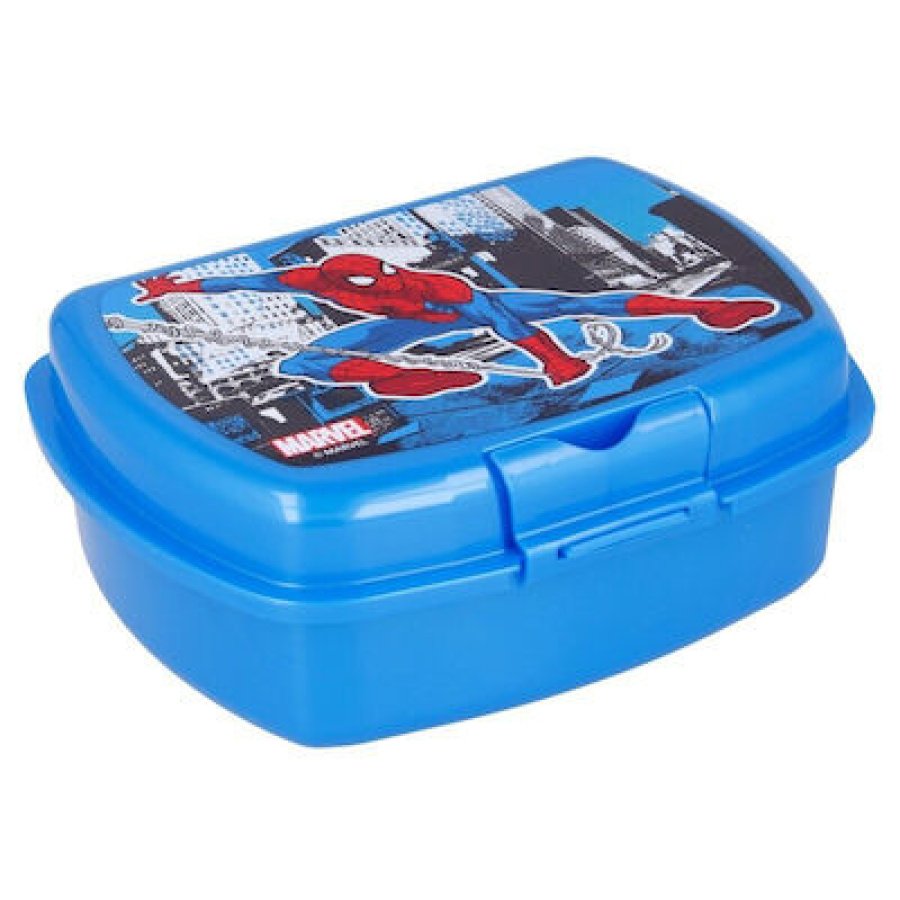 Spider Man Πλαστικό Παιδικό Δοχείο Φαγητού Κόκκινο - Image 4