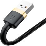 Baseus Cafule Braided USB to Lightning Cable Χρυσό 3m (CALKLF-RV1) - Image 3