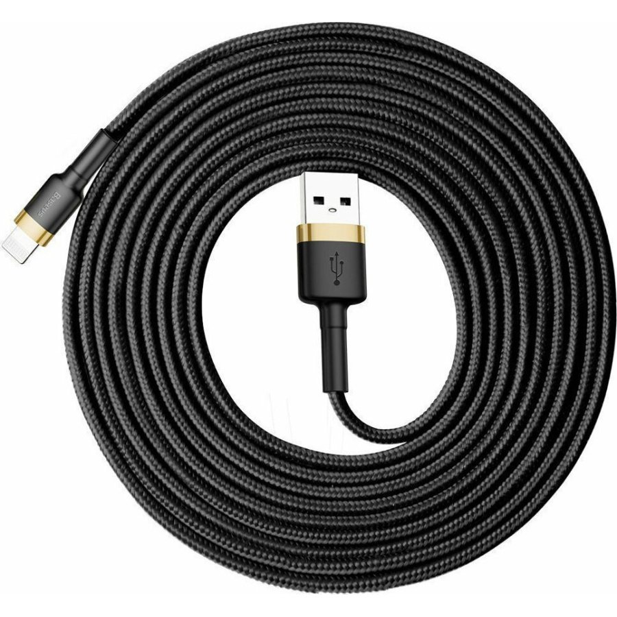 Baseus Cafule Braided USB to Lightning Cable Χρυσό 3m (CALKLF-RV1) - Image 6