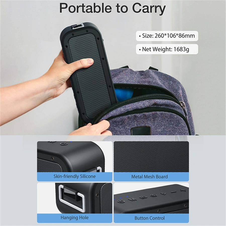 BlitzWolf BW-WA5 Ηχείο Bluetooth 100W Μαύρο - Image 6