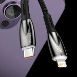 Baseus Glimmer Braided USB to Lightning Cable Μαύρο 2m (CADH000301) - Image 3