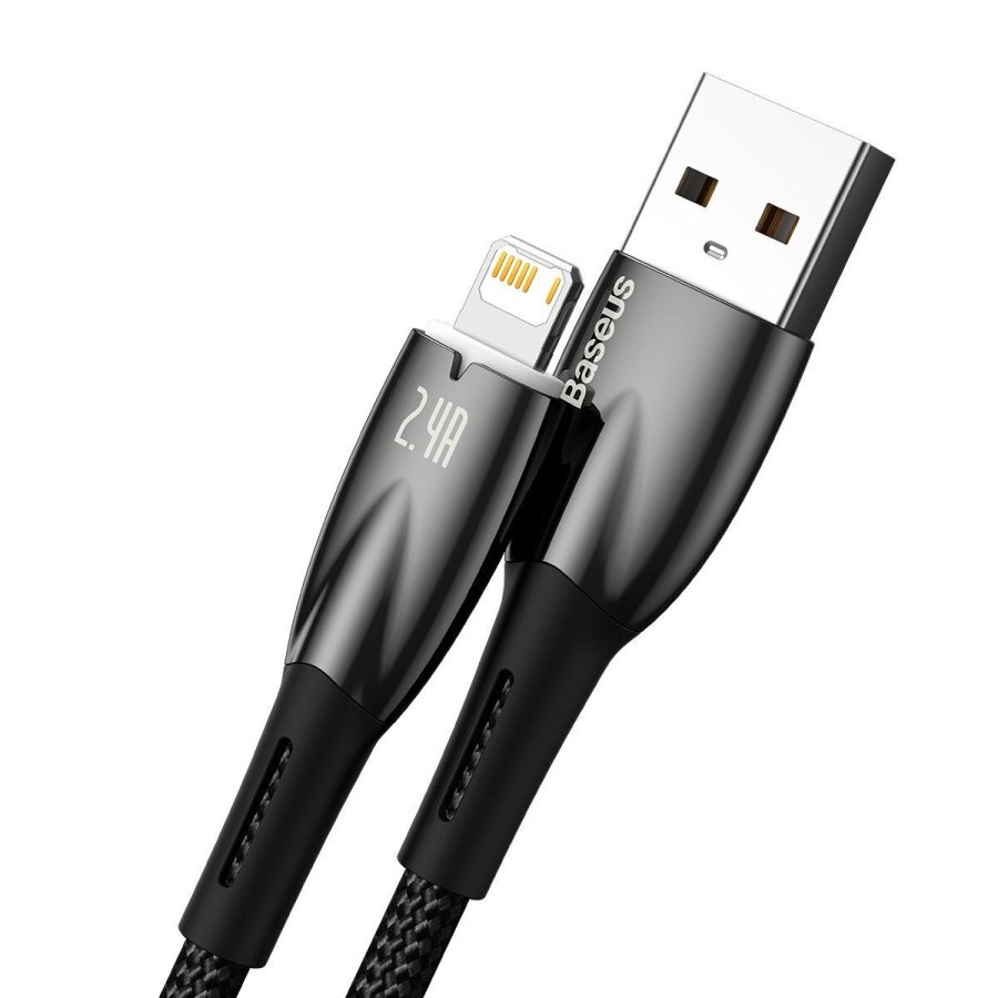 Baseus Glimmer Braided USB to Lightning Cable Μαύρο 2m (CADH000301) - Image 4
