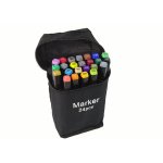 Μαρκαδόροι Ζωγραφικής με Διπλή Μύτη σε 24 Χρώματα με 2 Μύτες Board & Fine - Image 2