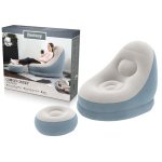 Πουφ Φουσκωτή Πολυθρόνα Bestway με υποπόδιο Μπλε - Image 8