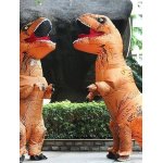 Αποκριάτικη Unisex Στολή Φουσκωτός Δεινόσαυρος T-REX Καφέ - Image 5