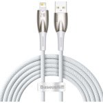 Baseus Glimmer Braided USB to Lightning Cable Λευκό 2m (CADH000302)