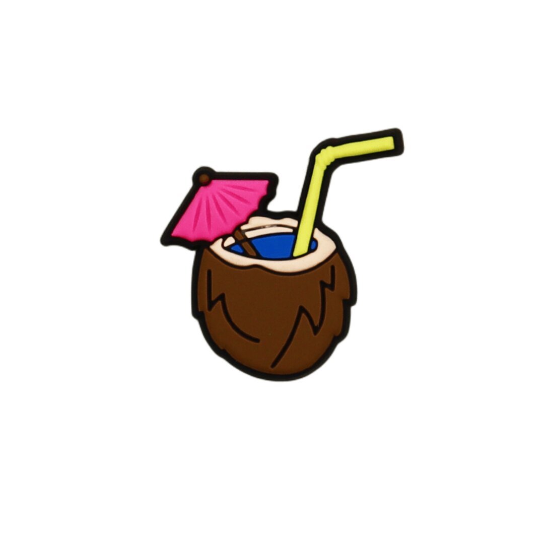 1653__--_ Αξεσουάρ για Διακόσμηση Παπουτσιών Crocs σχέδιο Coctail Καρύδα Καφέ - Image 1