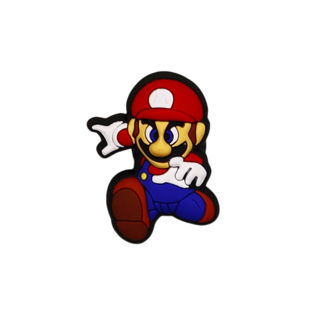 1660__--_ Αξεσουάρ για Διακόσμηση Παπουτσιών Crocs σχέδιο Super Mario 1 Κόκκινο - Image 1