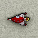 Αξεσουάρ για Διακόσμηση Παπουτσιών Crocs σχέδιο Πύραυλος Κόκκινος - Image 6