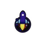 Αξεσουάρ για Διακόσμηση Παπουτσιών Crocs σχέδιο Πύραυλος Μωβ