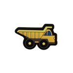 Αξεσουάρ για Διακόσμηση Παπουτσιών Crocs σχέδιο Φορτηγό Μεταφοράς Χώματος Κίτρινο