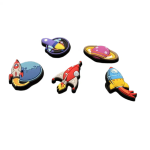 Αξεσουάρ για Διακόσμηση Παπουτσιών Crocs σχέδιο Πλανήτης Μωβ-Κίτρινο - Image 3