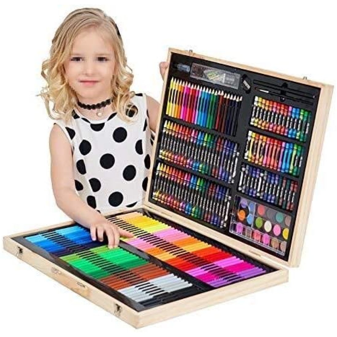 Σετ Ζωγραφικής 251τμχ σε Βαλιτσάκι Ξύλινο 48x6x38cm - Image 2
