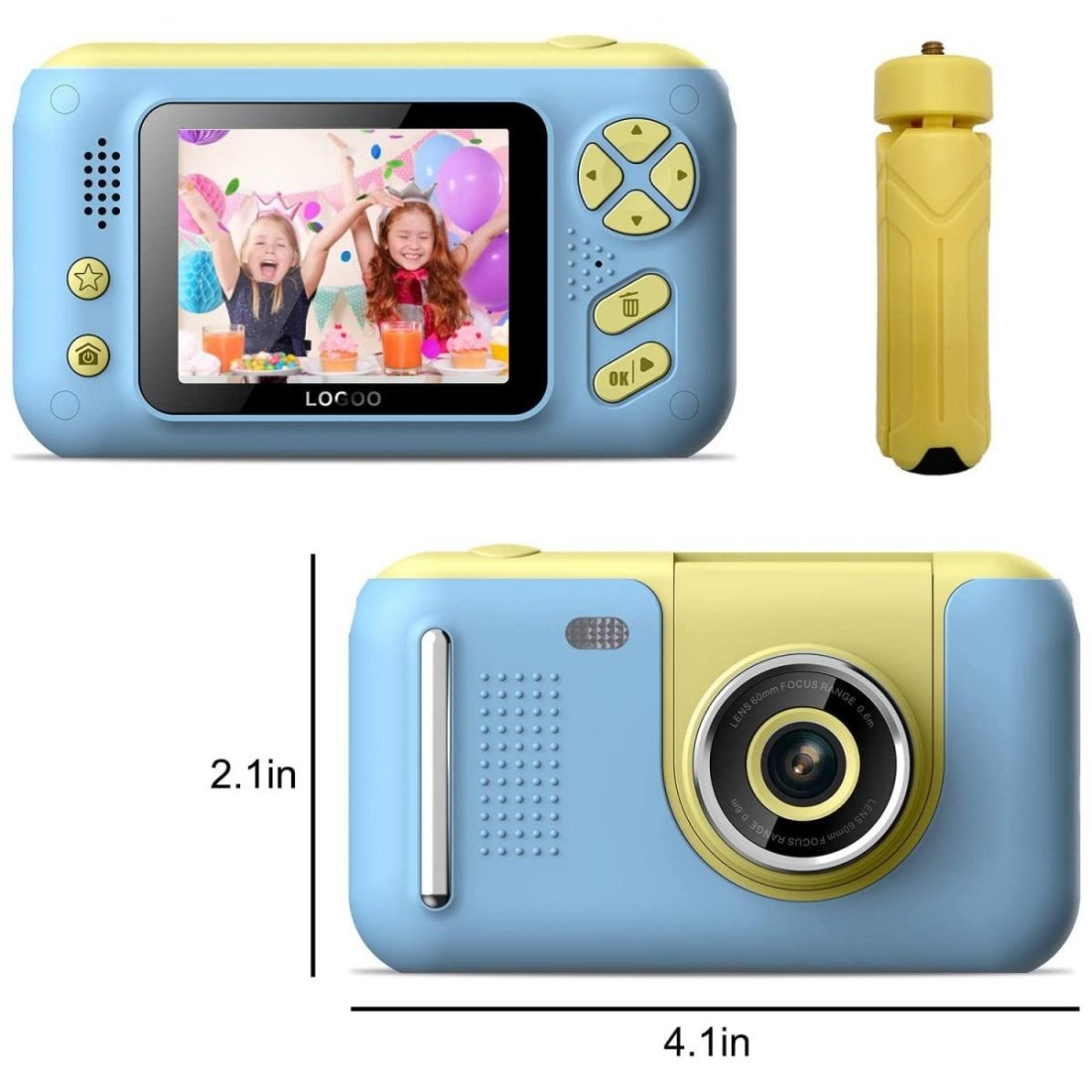 Ψηφιακή Παιδική Κάμερα S9 με Τρίποδο - Μπλε 40MP - Image 6