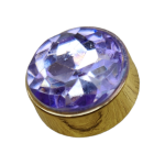 Μεταλλικό Αξεσουάρ για Διακόσμηση Παπουτσιών Crocs σχέδιο Circle Purple Gem