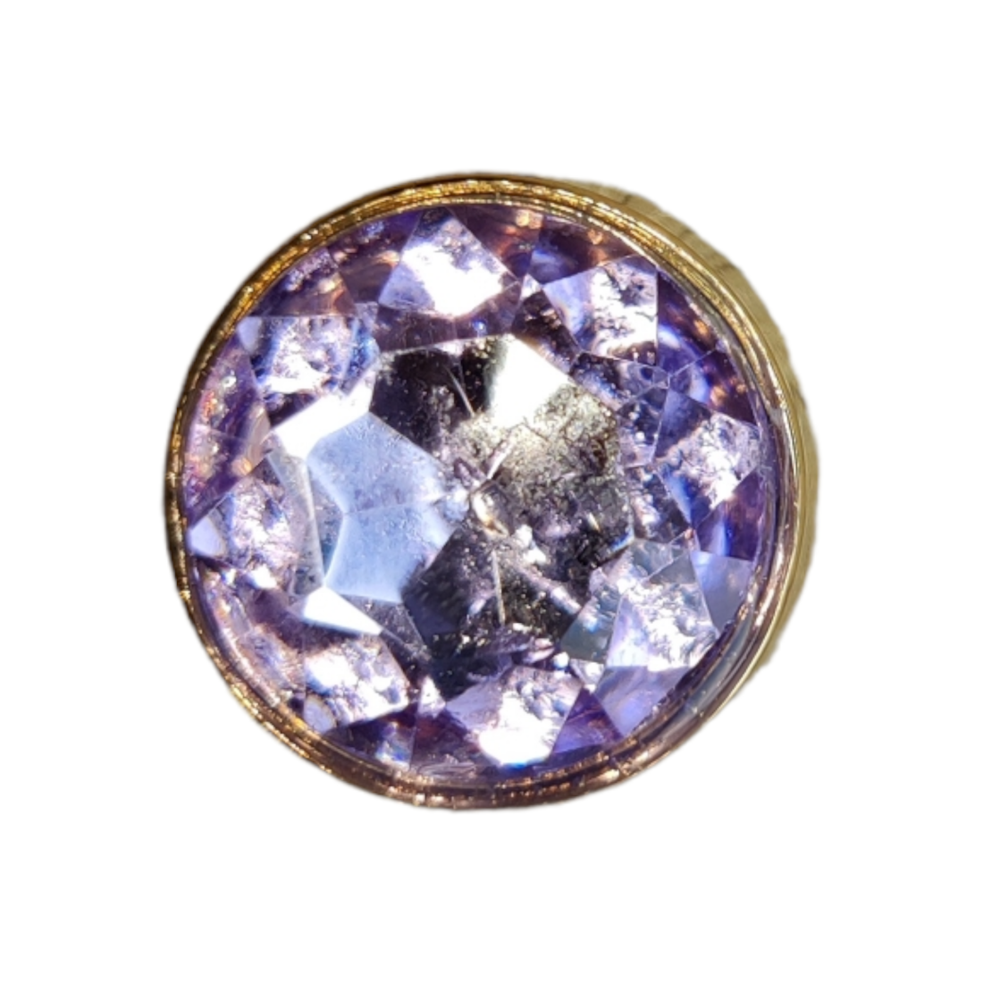 Μεταλλικό Αξεσουάρ για Διακόσμηση Παπουτσιών Crocs σχέδιο Circle Purple Gem - Image 4