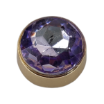 Μεταλλικό Αξεσουάρ για Διακόσμηση Παπουτσιών Crocs σχέδιο Circle Purple Gem - Image 5