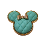Μεταλλικό Αξεσουάρ για Διακόσμηση Παπουτσιών Crocs σχέδιο Minnie Green Mint with bow