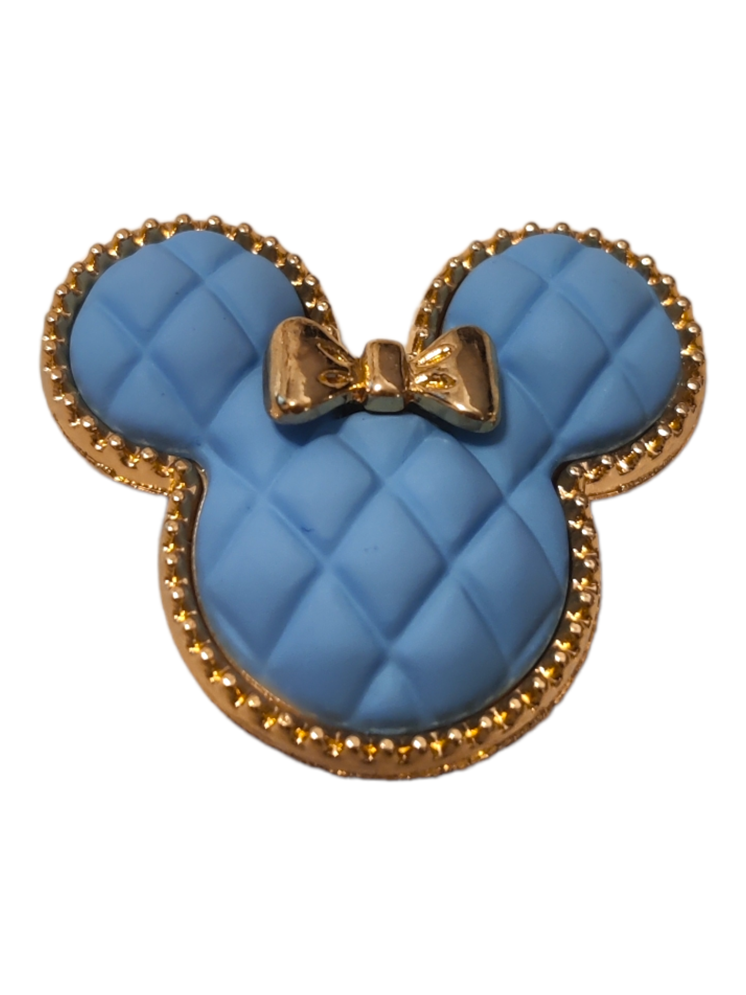 PhotoRoom-20230803_204154_13 Μεταλλικό Αξεσουάρ για Διακόσμηση Παπουτσιών Crocs σχέδιο Minnie Blue with bow - Image 1