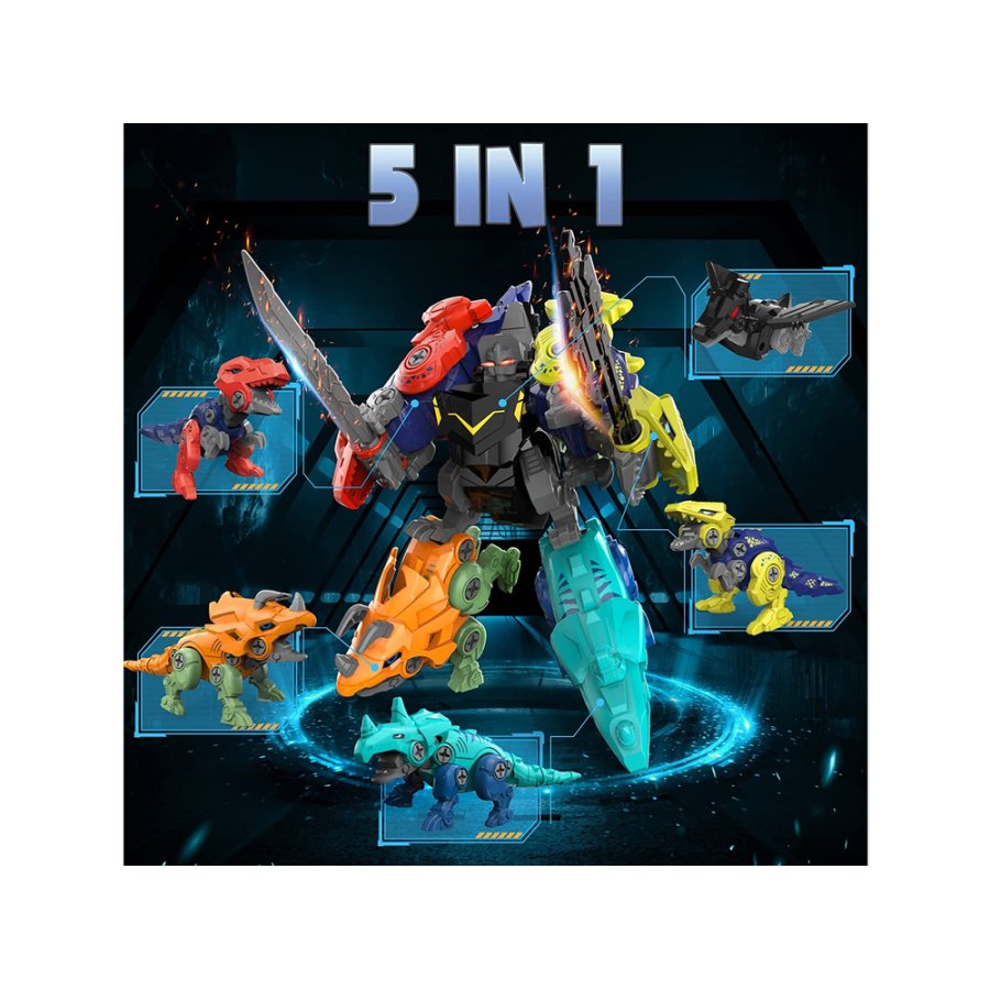 Κιτ κατασκευής Δημιουργήστε το δικό σας Δεινόσαυρο Dinorobots 5 σε 1 - Image 3