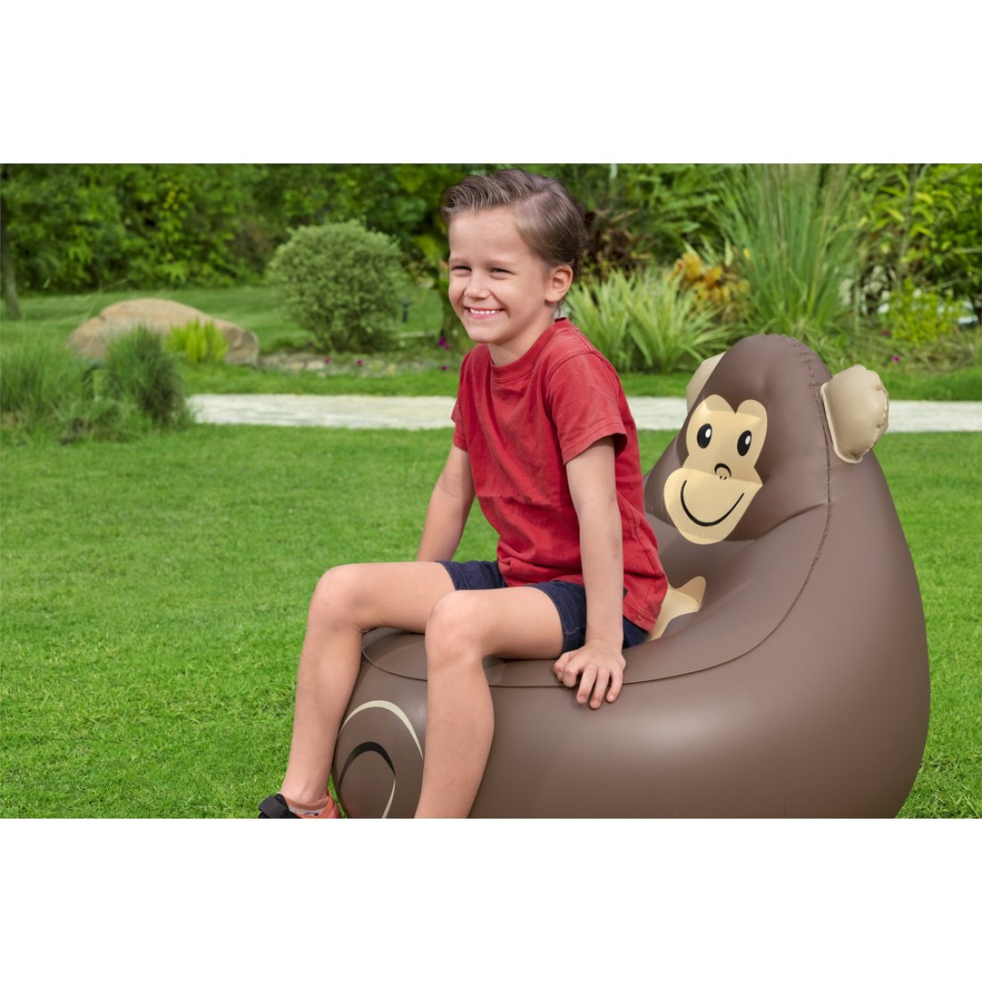 Πουφ Πολυθρόνα Bestway Σχέδιο Μαϊμού 72 x 72 x 64 cm - Image 5