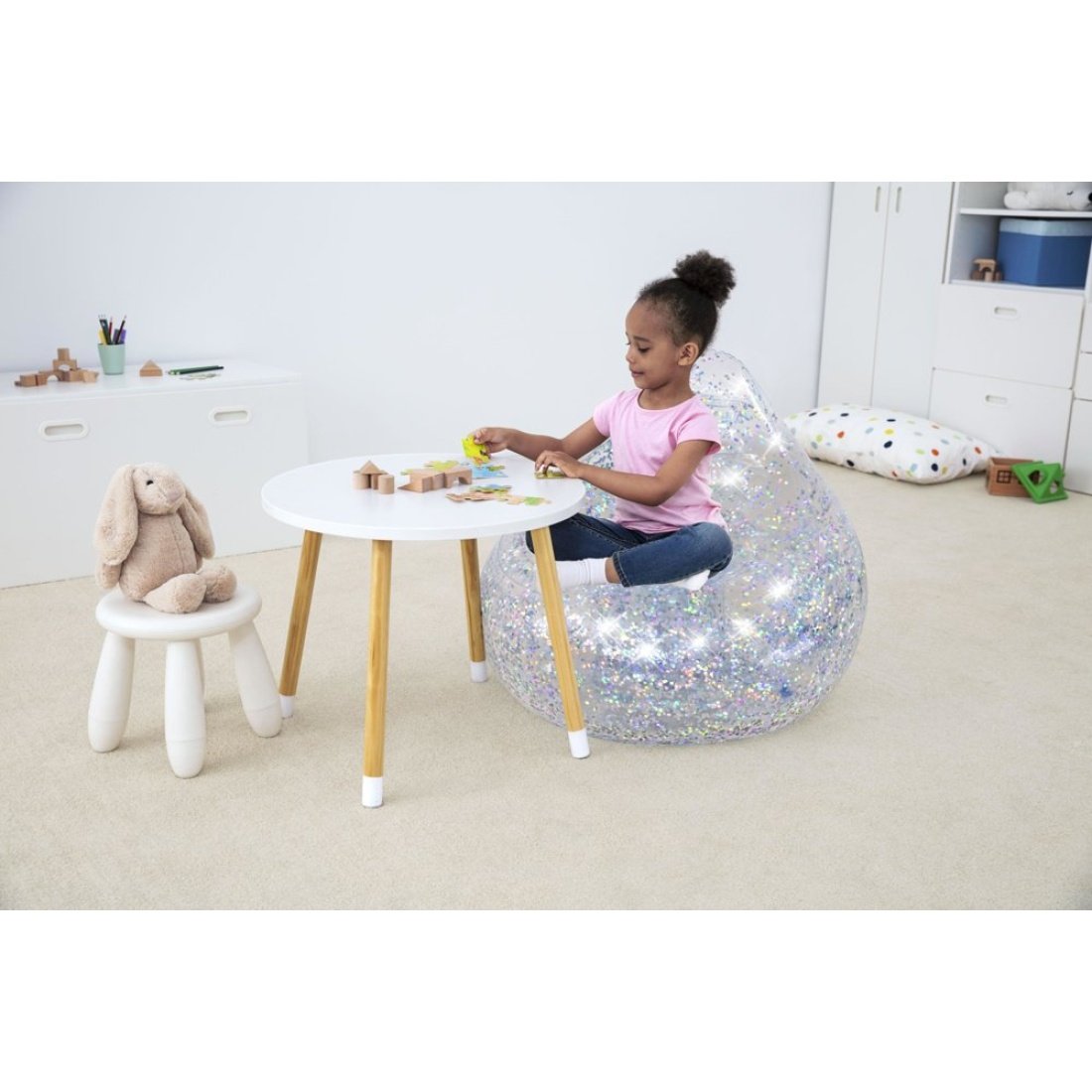 Πουφ Πολυθρόνα Bestway Σχέδιο Glitter 72 x 72 x 64 cm - Image 5