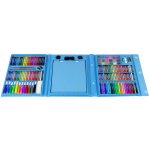 Σετ Ζωγραφικής 208τμχ με Μπλε Βαλιτσάκι Μεταφοράς