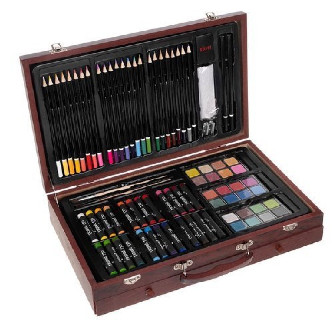 Σετ Ζωγραφικής 142 Τεμαχίων με Ξύλινο Βαλιτσάκι Μεταφοράς - Image 4