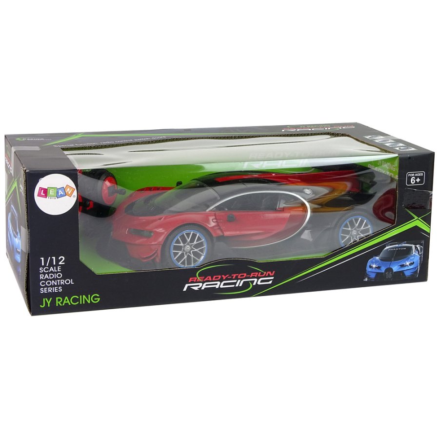 Τηλεκατευθυνόμενο Αγωνιστικό Αυτοκίνητο Κόκκινο Μαύρο με LED προβολείς 1:12 - Image 2