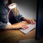 Hurtel LED reading lamp with clip + white micro USB cable Λευκό - Image 15