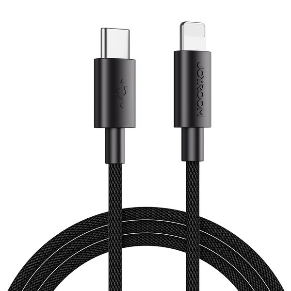 eng_pm_Joyroom-Durable-USB-Type-C-Cable-Lightning-Fast-Charging-Data-Transfer-20W-2m-Black-S-2024M13-88195_1 Joyroom S-2024M13 Braided USB-C to Lightning Cable 20W Μαύρο 2m - Image 1