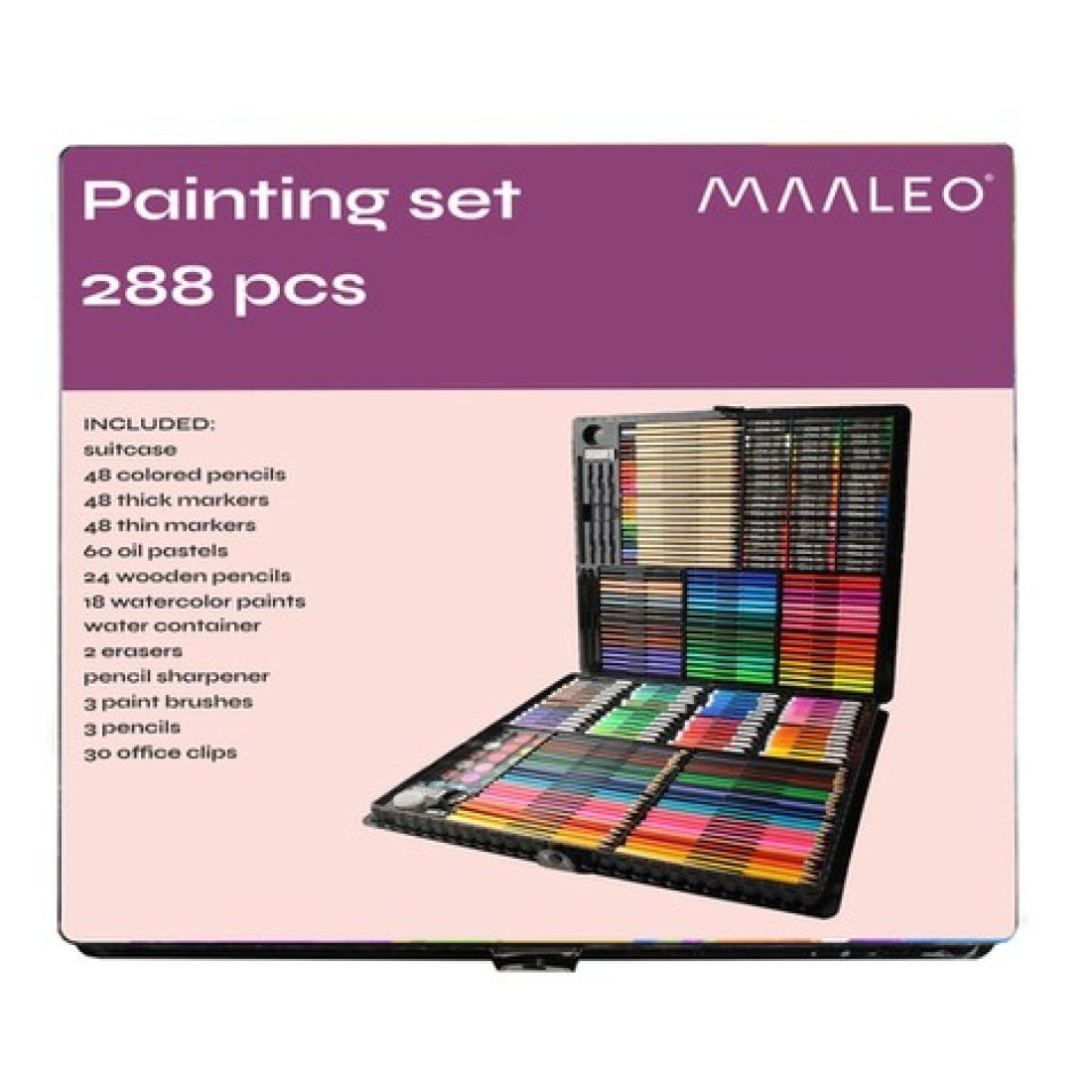 Σετ Ζωγραφικής σε Βαλιτσάκι Σετ Ζωγραφικής με Βαλιτσάκι Μεταφοράς 288τμχ - Image 2