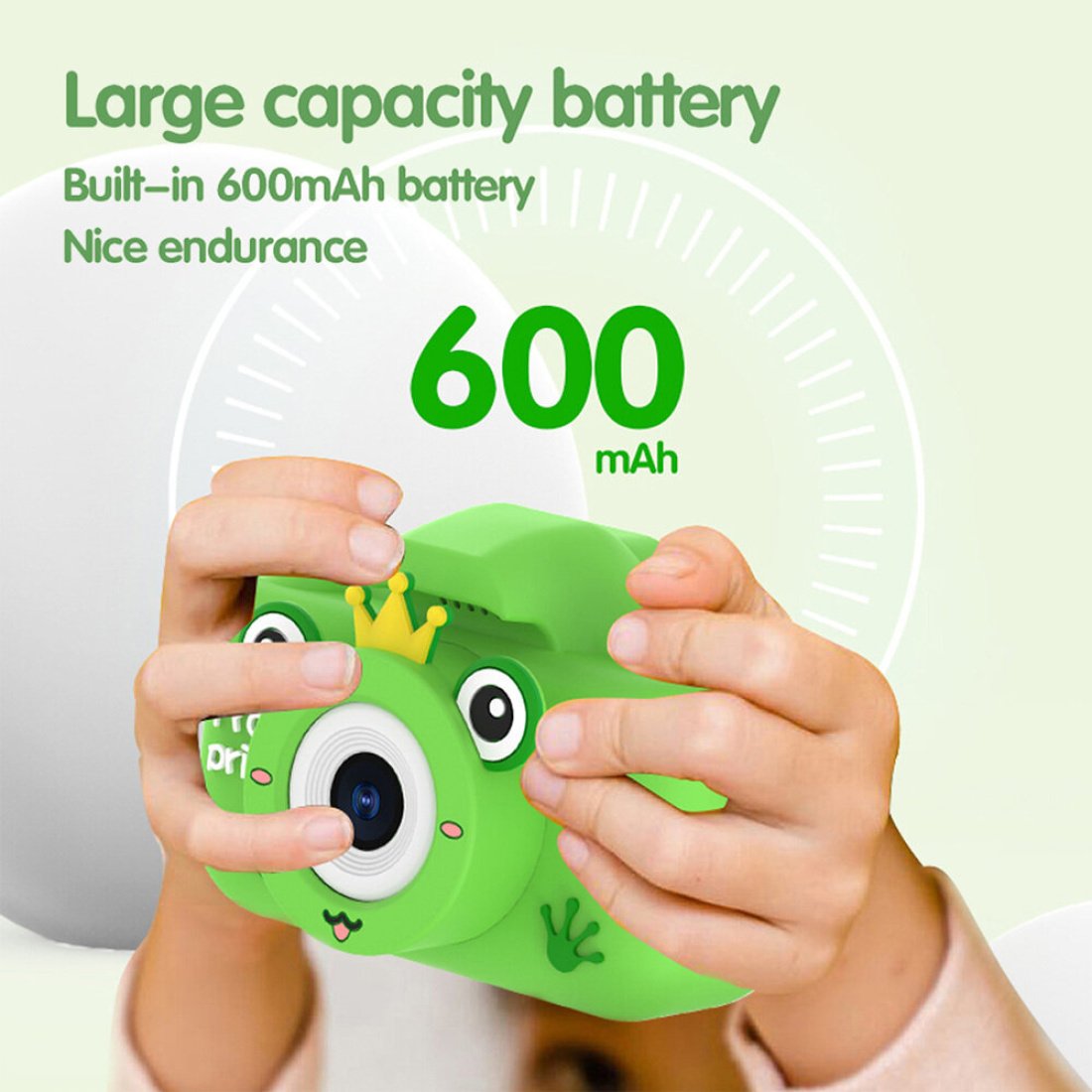 Ψηφιακή Κάμερα για Παιδιά C8 Βάτραχος Πράσινη 8mp - Image 6